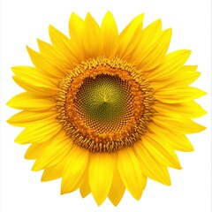 Obraz premium A close up of a yellow sunflower with green leaves, AI
