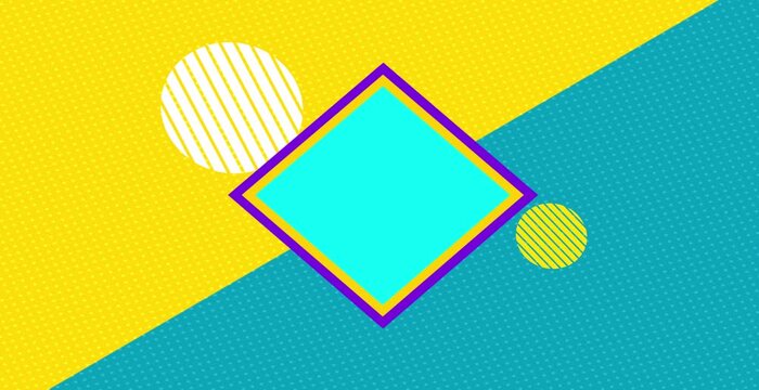 Abstract geometric  yellow & blue background