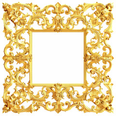 Ornate baroque-style oval frame with intricate floral details. Ideal for vintage designs, invitations, or decorative elements.

