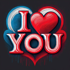 페인팅 글귀(사랑해)