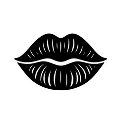Obraz premium Lips Silhouette Illustration