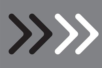 Obraz premium Line Art Illustration of Fast Forward Button Icon In Line Art.