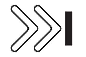 Obraz premium Line Art Illustration of Fast Forward Button Icon In Line Art.
