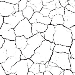 Cracked texture background, abstract grungy texture vector distress for design overlay. Detail of cracked cement wall texture