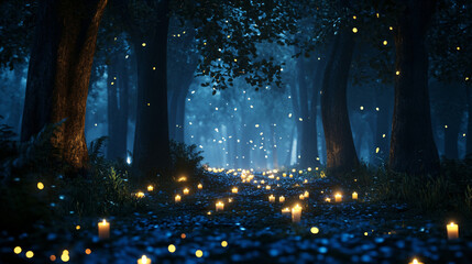 Naklejka premium Enchanted Forest Path.
