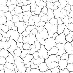 Cracked texture background, abstract grungy texture vector distress for design overlay. Detail of cracked cement wall texture