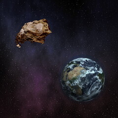 Armageddon, the day of judgment, a totally destructive meteorite is approaching planet Earth and will destroy all signs of life, © munimara