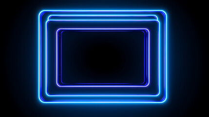 Blue neon frame background
