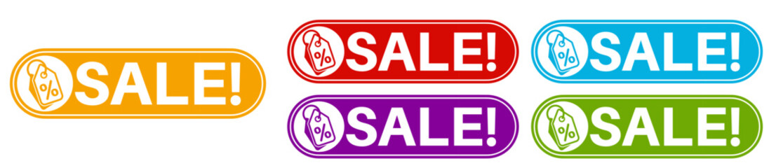 set modern sale icon. price tag sales Label sticker design vector illustration