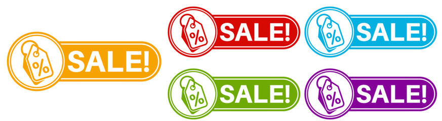 set banner sale icon sign. sales product symbol labels design vector illustration