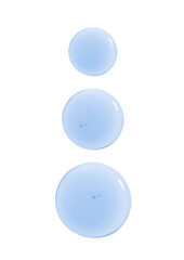 round drop of serum gel on a transparent background cosmetic products