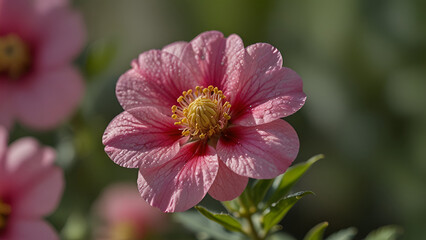 Close-up of a vibrant pink flower in bloom, United States, USA.