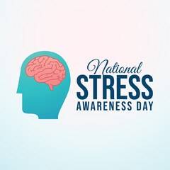vector graphic of National Stress Awareness Day ideal for National Stress Awareness Day celebration.
