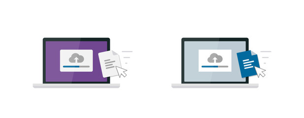 Upload a file to the cloud using a laptop