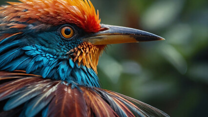 AI-Created Image of a Colorful Fish-Winged Bird