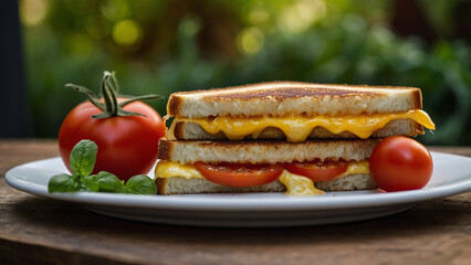 Grilled Cheese and Tomato Sandwich Perfection