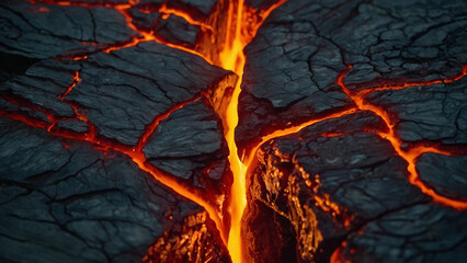 A Close-Up of a Magma Vein