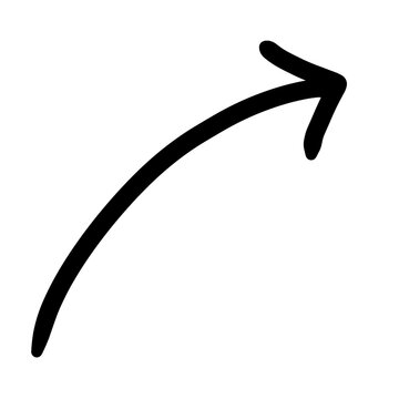 Doodle black arrow