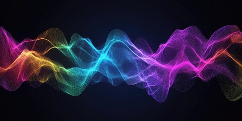 Obraz premium Colored Lines on Black Background