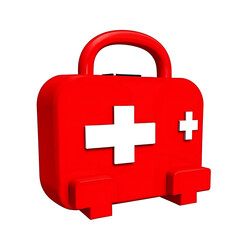 Obraz premium Aid kit, first aid kit, emergency kit, illustration of aid kit, medicine illustration