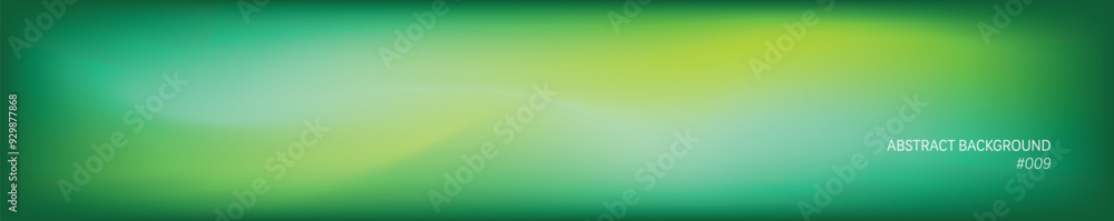 Wall mural Abstract long banner background with green yellow gradient mesh and copy space for edit and decoration