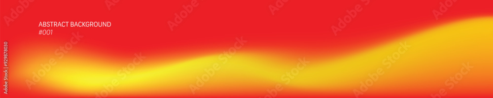 Sticker abstract long background featuring a smooth transition between red and yellow colors for banner, cov