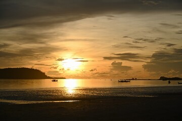 sunrise at Chumphon beach Thailand