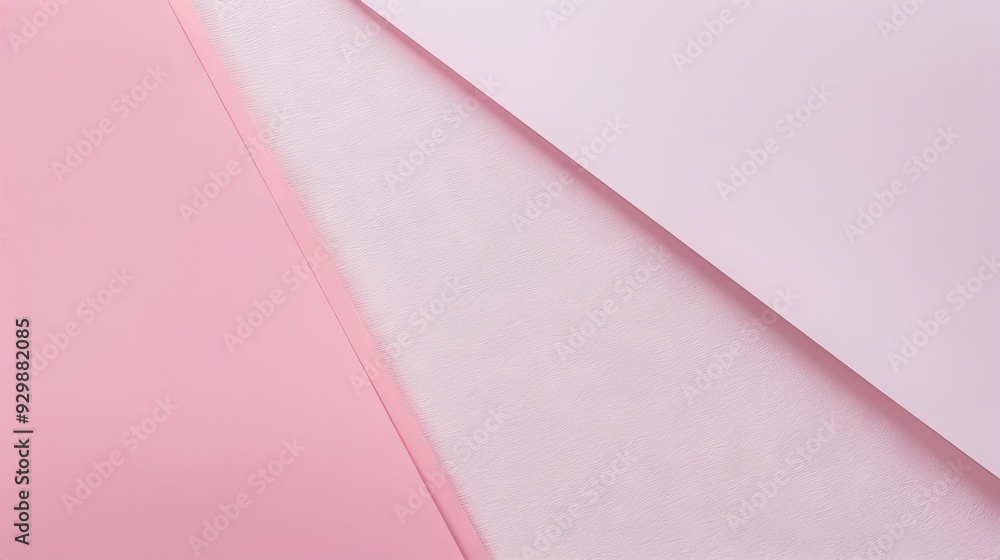 Aufkleber Two sheets of light pink textured paper lay in a slightly overlapping manner, creating a soft and inviting aesthetic