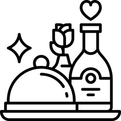 Dinner catering icon