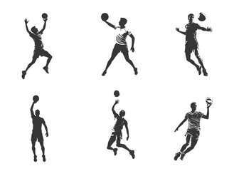 volleyball player. volleyball athlete silhouettes