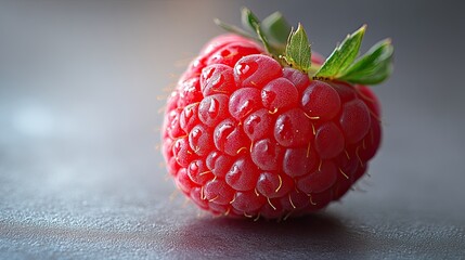 Red raspberry on a white background.