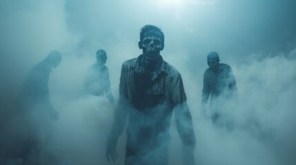 zombies in the fog.