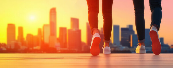 Mental health awareness walk, USA cityscape, World Mental Health Day, world mental health day symbol