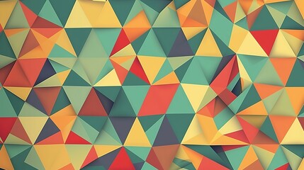 Fototapeta premium Stunning Geometric Triangle Background Vector: A Visual Symphony of Shapes and Colors. Explore the Fascinating World of Geometric Patterns and Their Creative Potential.
