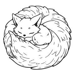 A sleeping fox