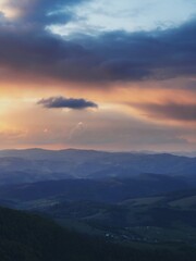 Sunset in the mountains