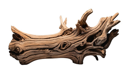 Driftwood isolated on transparent background
