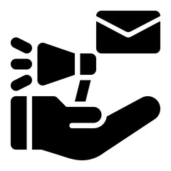 email marketing, services, email services, marketing services, support, agent, agency, provider solid or glyph icon