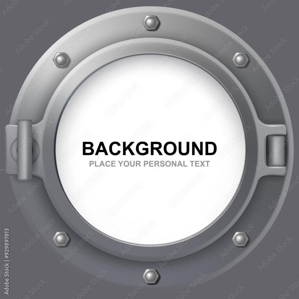 Poster porthole. abstract round shape background frame of porthole and empty place for personal text
