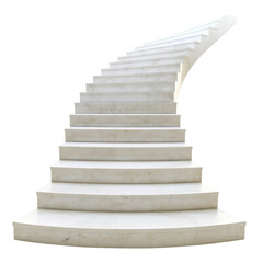 stairs to success isolated on transparent white background, clipping path