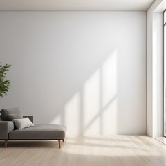 An empty space in modern living room background