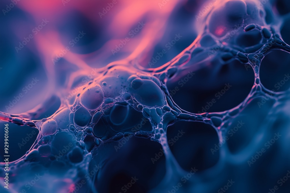 Poster abstract medical science background concept featuring a blend of geometric patterns, molecular struc