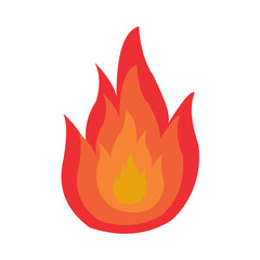 a simple burning fire or flame icon colored red-orange-yellow