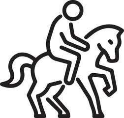 Horse icon symbol vector image Illustration