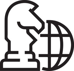 Horse icon symbol vector image Illustration