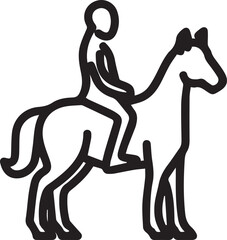 Horse icon symbol vector image Illustration