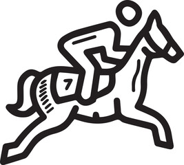 Horse icon symbol vector image Illustration