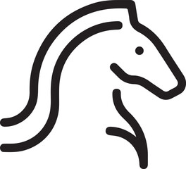 Horse icon symbol vector image Illustration