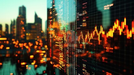 Stock Market Visuals, complex financial displays