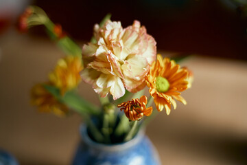 Ceramic vase with flowers